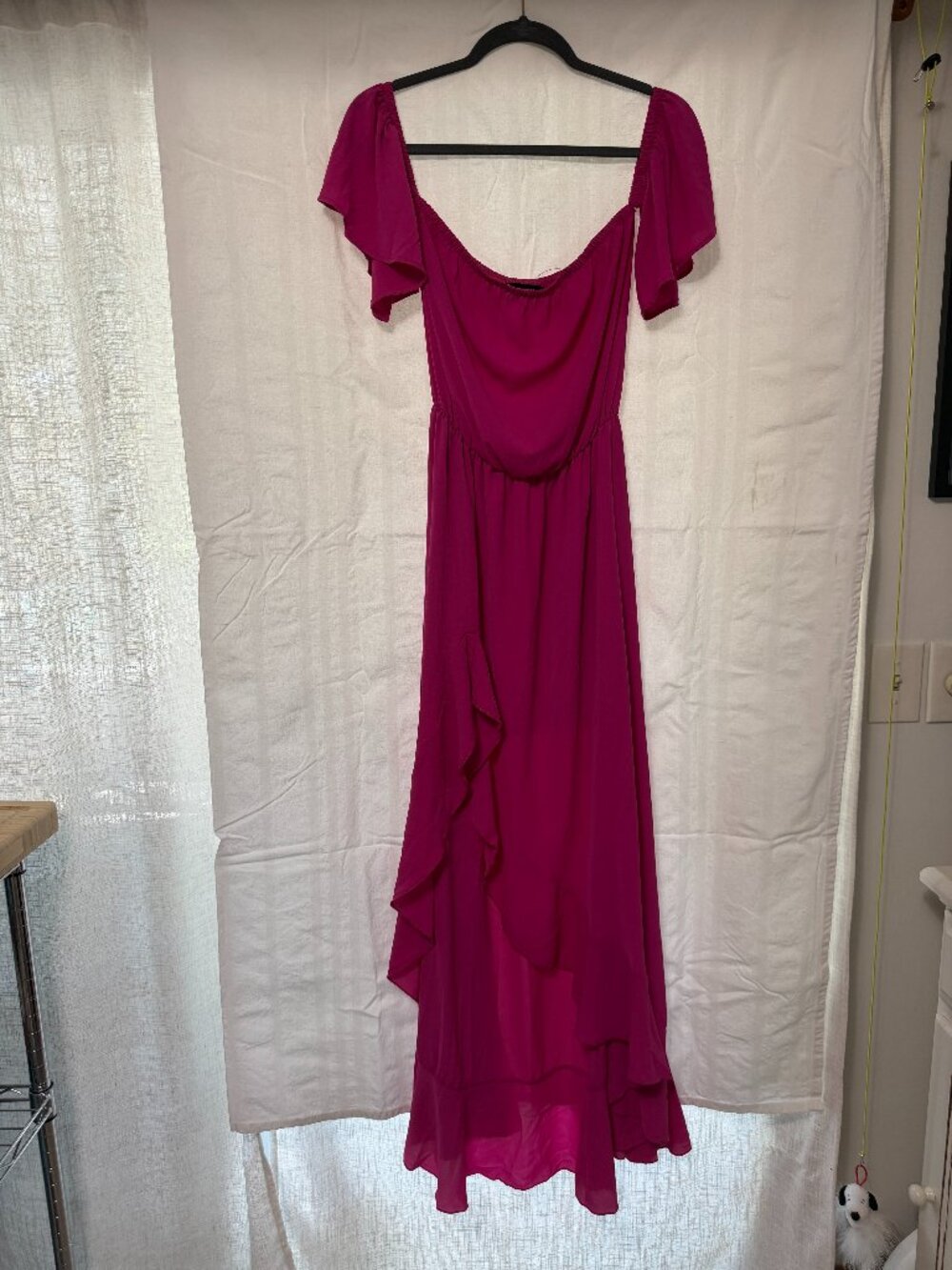 VICI Off the shoulder Pink Maxi Dress Size Medium